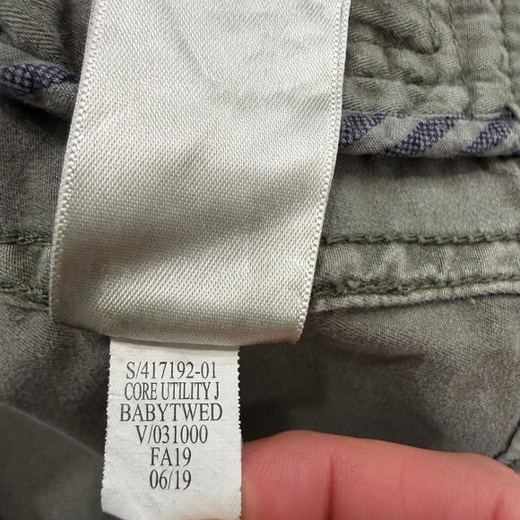 GAP Core Utility Jacket Womens Small Olive Green Babytwed Full Zip Army Military - Picture 6 of 9